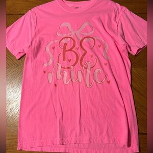 Comfort Colors Pink 'Be Mine' Tee valentines new size medium